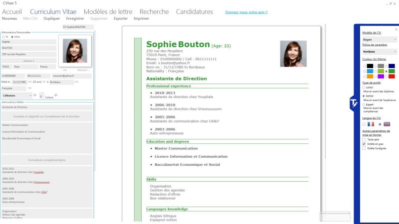 cv gratuit logiciel